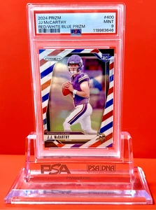 ¡J.J. McCarthy PSA 9! (RC) Rojo Blanco y Azul Prizm 2024 Panini Prizm - Novatos - Imagen 1 de 2