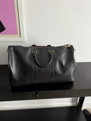 Louis Vuitton Keepall 50 Couro Epi Preto Vintage 1993 França VI0933 Excelente - Imagem 1 de 4