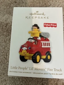 Hallmark Ornament Fisher-Price Little People Lil" Movers Fire Truck - Picture 1 of 6