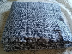 Nate Berkus King flat sheet Black White Cotton 101x101 - Picture 1 of 5