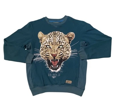 Entree LS Sweatshirt Mens Size Medium Cougar Print Crew Neck Pullover - Image 1 of 4