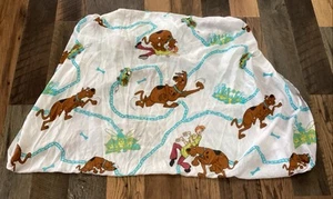 Scooby Doo Mystery Machine Vintage 1995 Twin Fitted Sheet Craft Fabric 90s - Picture 1 of 7
