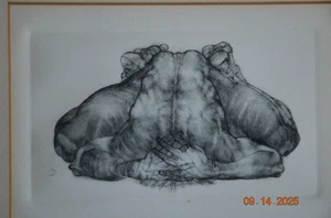 John Silk Deckard AP signed "Ground Observer"  Drypoint etching 12"x16" DECKARD - Picture 1 of 6