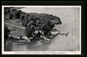 AK Templin bei Potsdam, Partie am Gasthaus Forsthaus Templin, Fliegeraufnahme - Picture 1 of 2