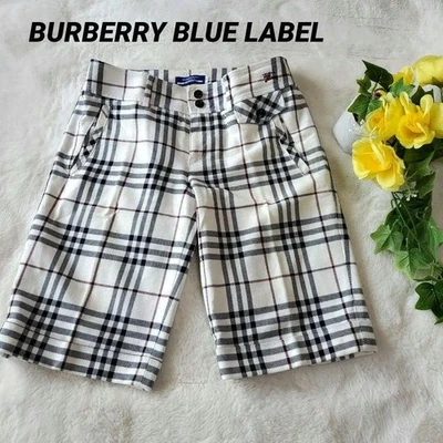 Burberry Blue Label Nova Check Shorts Size 38 Women Vintage Free Shipping - Image 1 of 4