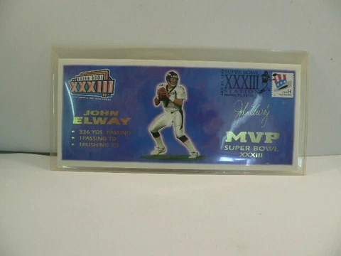 Jan 31, 1999 Envelope featuring John Elway Super Bowl XXXIII MVP Denver Broncos Cover