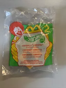 Chevy Corvette vintage 2000 Hot Wheels McDonalds Happy Meal #2 amarillo en bolsa - Imagen 1 de 4