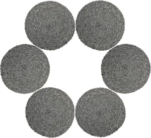 round Placemats Heat-Resistant Stain Resistant Anti-Skid Washable Polyproplene T - Picture 1 of 12