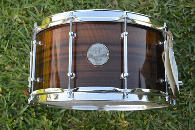 HHG Haggerty Hollow Guild 7x14 African Rosewood Maple Cedar Prototype Snare Drum - Image 1 of 4