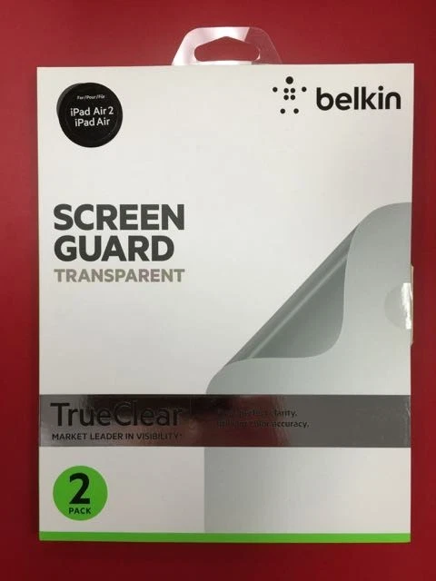 2X GENUINO BELKIN LCD Protector de Pantalla Película Cubierta Protector iPad Air 1 2 F7N078tt2  Foto 1 de 3