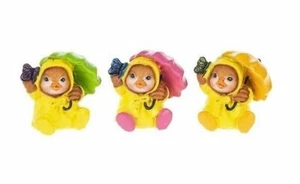 Miniature Fairy Garden Set of 3 Baby Chicks Holding Umbrellas - Buy 3 Save $5 - Picture 1 of 1