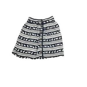 URBAN OUTFITTERS COOPERATIVE LITTLE GIRL'S BLACK/CREAM CAT SKIRT SZ XS - Picture 1 of 3