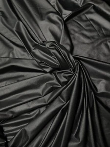 4 METRES GOOD QUALITY SOFT TOUCH SHEER FOIL LYCRA JERSEY FABRIC BLACK CHEAPEST - Picture 1 of 2