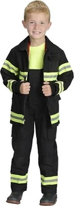 Aeromax Jr. Fire Fighter Bunker Gear, Black, Size 4/6 - Picture 1 of 6