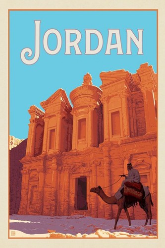 Poster da viaggio Jordan retrò classico (60) poster tela viaggio vacanza viaggio stampa