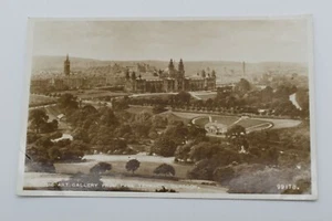 Postcard Art Gallery from Park Terrace Glasgow Scotland Unposted Real Photo RP - Picture 1 of 2