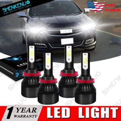 Faros LED de haz alto/bajo COB para Chevrolet Impala 2006-2013 6000 k H9 H11 Foto 1 de 4