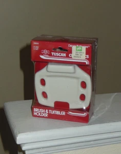 Toothbrush and Tumbler Holder in Ivory Tuscan Ceramics D8005V/4 NEW - Picture 1 of 2