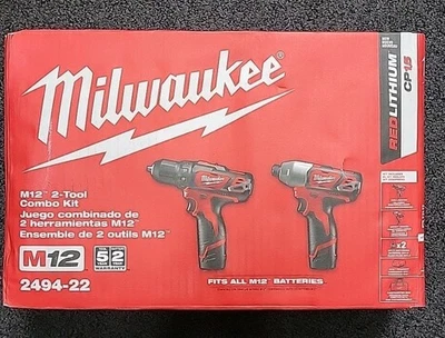 Milwaukee 2494-22 M12 Cordless Combo Drill Kit, 2 Battery - Image 1 of 2