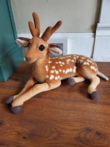 Peluche cerbiatto realistico peluche grandezza naturale corna di cervo macchie racconto tigre giocattoli - Foto 1 di 11