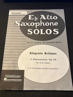Allegretto Brillante for Alto Sax & Piano by J. Demersseman Rubank HL04476941 - Image 1 of 3