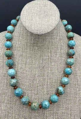 Barse Baubles & Beads Necklace- Turquoise & Horn- Bronze- NWT - Image 1 of 4