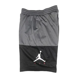 Air Jordan Basketball Shorts Gray Black Boys Large 12/13 Yrs No Pockets 22x9 - Picture 1 of 6