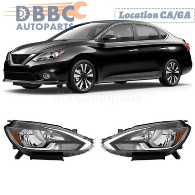 Faro halógeno sin bombilla para Nissan Sentra 2016-2019 conductor pasajero Foto 1 de 4