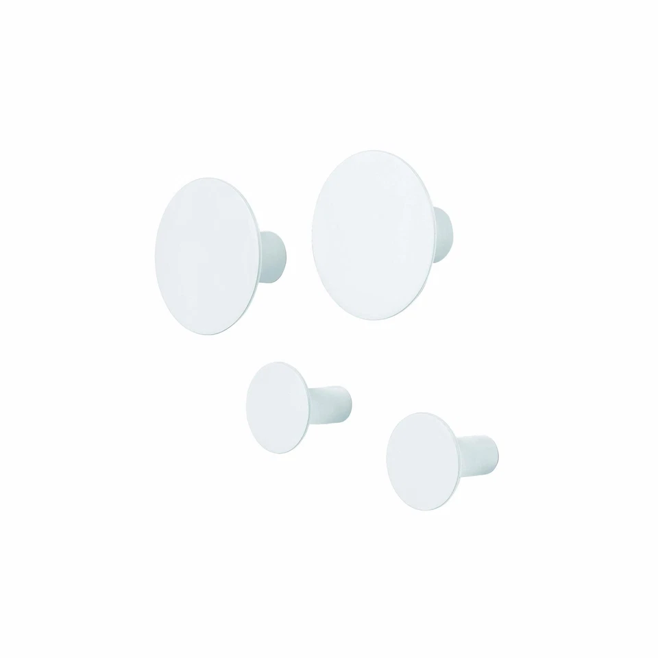 Ganchos de pared PONTO - Juego de 4 - Blanco lirio Foto 1 de 2