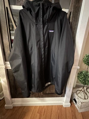 Abrigo de lluvia Patagonia Houdini con capucha cortavientos chaqueta con capucha para hombre logotipo XL Foto 1 de 2