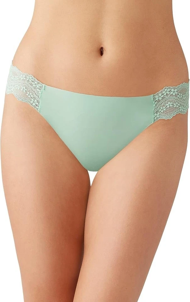B.tempt'd by Wacoal Women's B.bare Thong Panty in Silt Green | Size XL