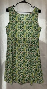 LA Soul Women’s Dress Large Cactus Print Sleeveless Pockets Lined Zip-Up - Picture 1 of 9