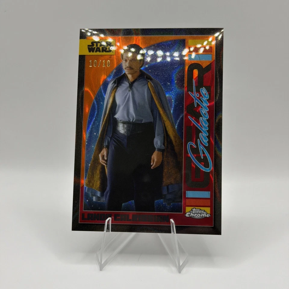 2024 Topps Star Wars Chrome Lando Calrissian Galactic Gear Orange OMEGA 10 /10 ! - Image 1 of 4