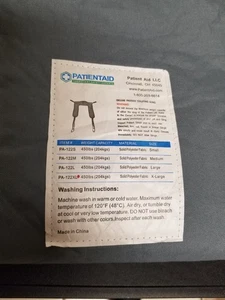 Patient Aid Deluxe gepolsterte Toilettenhebeschlinge 450lbs PA-122M XL NEU - Bild 1 von 3