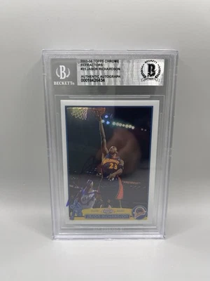 Jason Richardson Signed 2003-04 Topps Chrome #23 Refractor Beckett Auto - Image 1 of 2