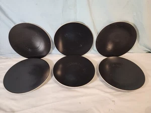 SASAKI Colorstone Matte Black, Dinner Plates, Set of 6 NICE! - Picture 1 of 19