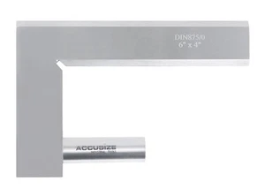 Precision Bevel Edge Blade Machinists Square, 6'' Blade by 4'' Beam, Grade 0,... - Picture 1 of 8