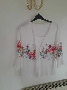Ladies Cardigan Attact Top Underneath Size Large - Picture 1 of 4