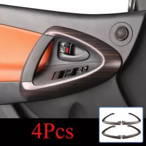 For 2006-2012 Toyota RAV4 Wood Grain Matte Interior Door Armrest Panel Cover - Foto 1 di 10
