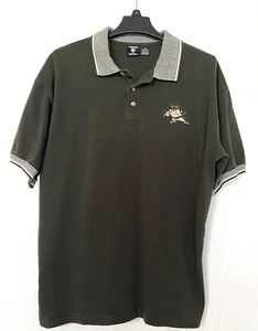 Vintage Warner Bros Men's Green Tasmanian Devil Taz Golf Polo Shirt - Size XL - Picture 1 of 5