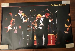 BLUES BROTHERS 1989 Poster Live Show Photo w band Pomegranate Publications 24x36 - Picture 1 of 7