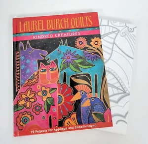 Laurel Burch Quilt Book Kindred Creatures 12 Projects with Carlotta Cat Pattern - Picture 1 of 9