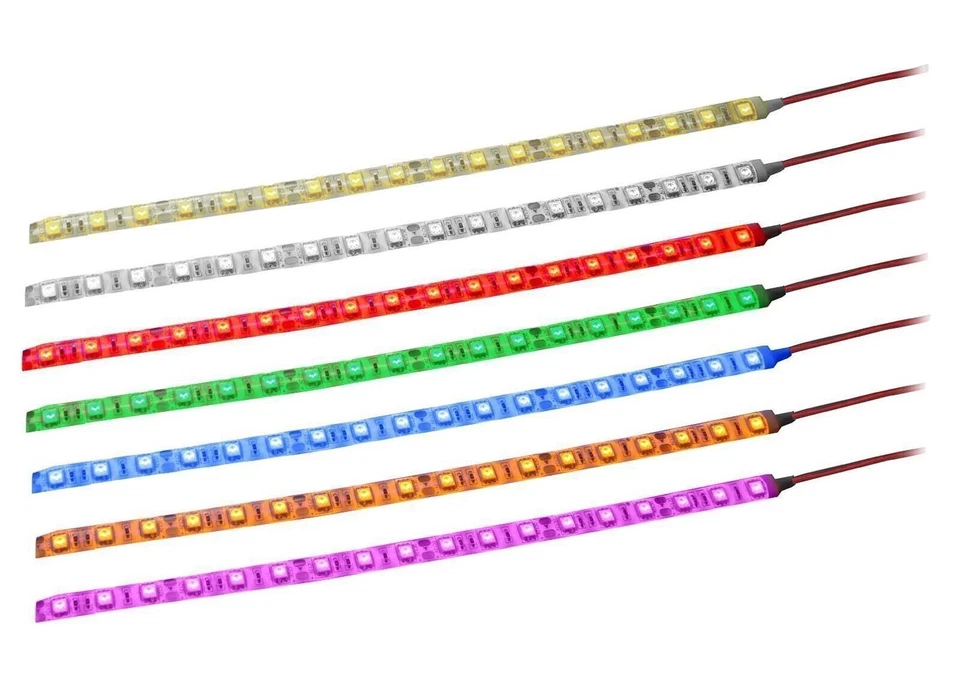 LED Streifen Wasserdicht mit Kabel 12V Selbstklebend Strip 5050 KFZ Beleuchtung - Bild 1 von 4