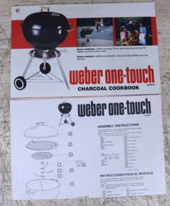 Nice Used 1985 Weber Stephen Products Company Weber One Touch Charcoal Cookbook - Picture 1 of 4