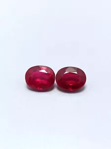 Ruby Corundum Faceted Cut Oval Shape 2 Pies 19 Carat Gemstone - Picture 1 of 6