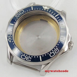 41mm blue ceramic bezel sapphire cystal Watch Case fit ETA 2824 2836 MOVEMENT - Picture 1 of 6