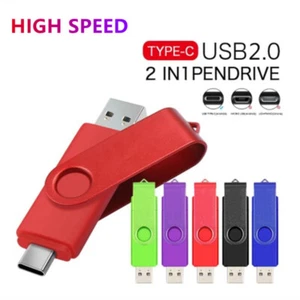 2 in 1 USB 2.0 Type C Stick 16G-256GB USB-C OTG Flash Drive Memory Stick Pen - Picture 1 of 16