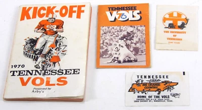 Vtg University Tennessee Vols '76 Football Schedule/'70 Kick-Off/Sugar Packs Lot - Image 1 of 4