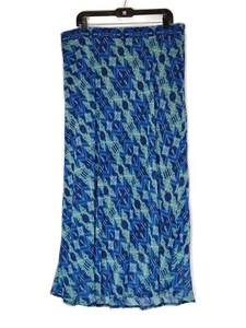 89th & Madison Blue Geometric Elastic Waist Pull On Skirt Size XL - Picture 1 of 3