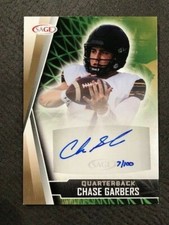 CHASE GARBERS 2022 Sage Football High GOLD parallel # 7/100 AUTO 7 = Jersey # !